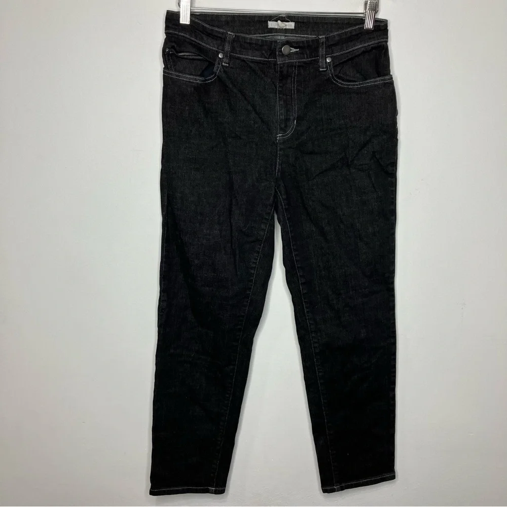 Eileen Fisher black‎ straight Jeans size 6